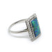 Ring 54.5 Rectangle Opal Diamond Ring 58 Facettes