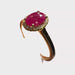 Ring Ruby ring Paving Diamonds 58 Facettes A 7455