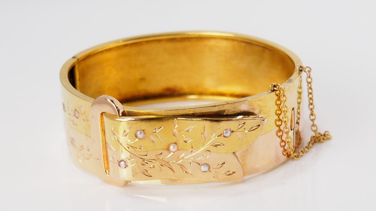 Bracelet Bracelet en Or rose et jaune, et Perles fines 58 Facettes 28869