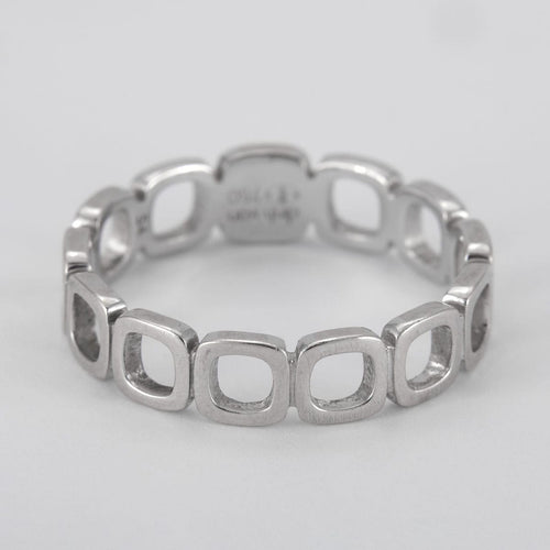 Bague 54 DINH VAN - Bague motifs carrés Diamants 58 Facettes