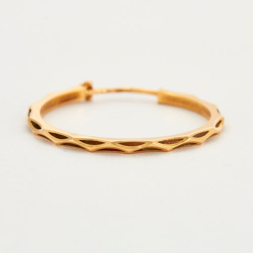 Boucles d'oreilles Créoles biseautées or jaune 58 Facettes