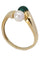 Bague 49 BAGUE TOI ET MOI PERLE ET MALACHITE 58 Facettes 060971