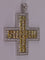 Pendentif Pendentif croix or blanc Diamants Saphirs jaunes 58 Facettes 1729