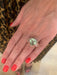 Ring Trilogy Ring Green Beryl Trillion Morganites Rose Gold 58 Facettes B327