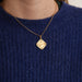 Cherub Medal Pendant in Yellow Gold 58 Facettes