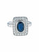 Ring 54 WHITE GOLD SAPPHIRE/DIAMOND RING 58 Facettes 418 50070