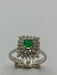 Ring Vintage emerald pave diamond ring 58 Facettes