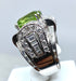 Ring Art Deco Ring Platinum diamonds and peridot 58 Facettes
