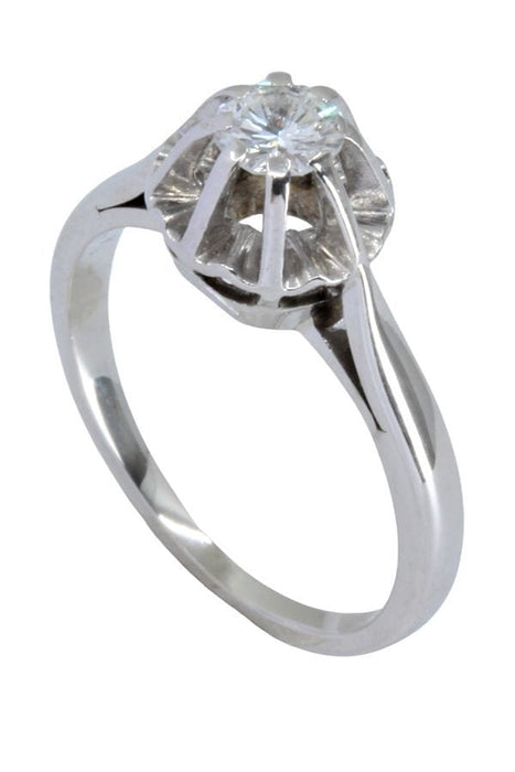 Bague 47.5 SOLITAIRE ANCIEN DIAMANT 0.25 CARAT 58 Facettes 047301