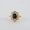 Bague 53 Bague Marguerite Saphir et Diamants 58 Facettes