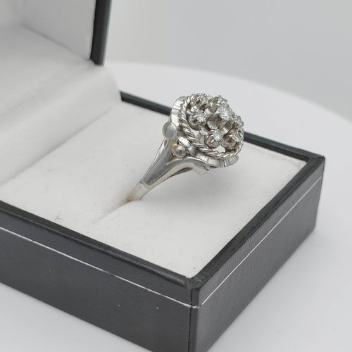Bague 55.5 Bague vintage or platine diamants 58 Facettes