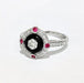 Ring 54 Art deco style ring with diamonds, onyx and rubies 58 Facettes TBU
