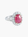 Ring 52 Ruby Cabochon Diamond Ring 58 Facettes
