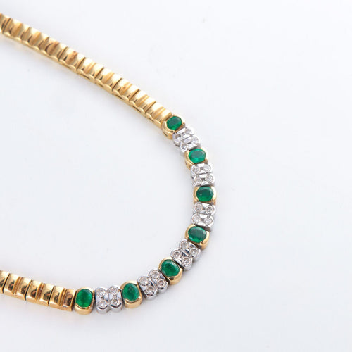 Collier Parure Emeraudes Diamants 58 Facettes JE164