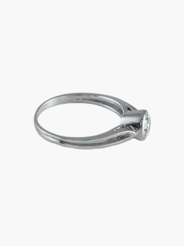 Bague Bague Solitaire serti clos 58 Facettes