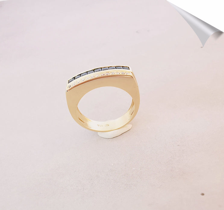 Bague Bague Saphirs Diamants 58 Facettes AA 1503