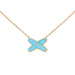 CHAUMET necklace - “Links” necklace Pink gold Turquoise Diamonds 58 Facettes 082932