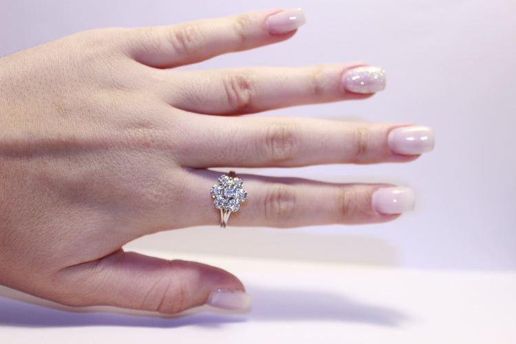 Bague 56 Bague Marguerite Diamants 58 Facettes