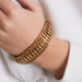 Large Bracelet Yellow Gold Bracelet Soft Mesh 58 Facettes 4612