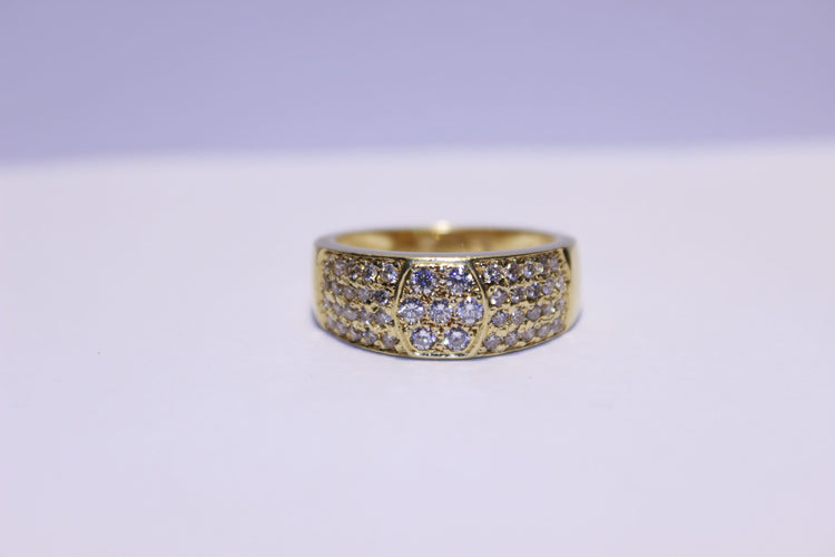 Bague 58 Bague Or jaune Diamants 58 Facettes
