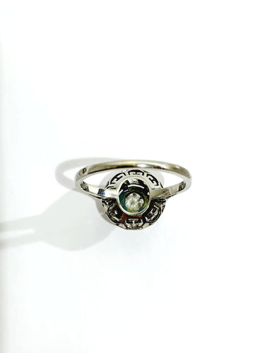 Bague 53 Bague Or Blanc Diamants 58 Facettes