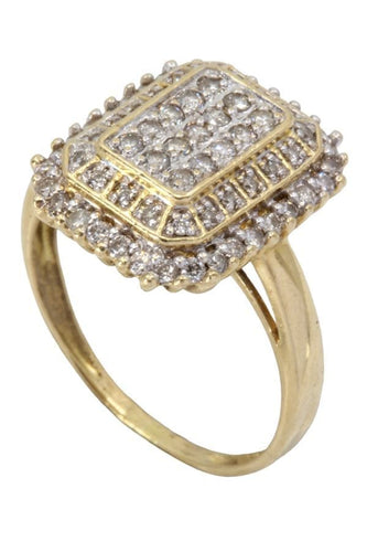 Bague BAGUE MODERNE PAVAGE DIAMANTS 58 Facettes 057481