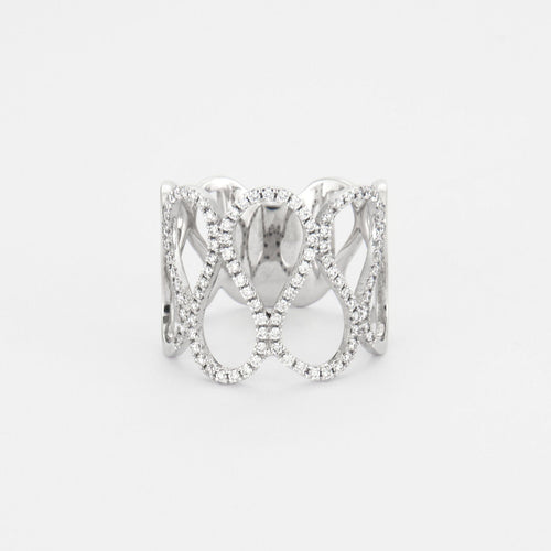 Bague 57 Bague Entrelacs Diamants 58 Facettes