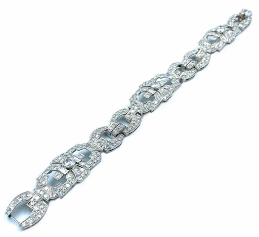 Bracelet Bracelet Art Déco platine et diamants 8ct 58 Facettes