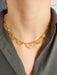 Necklace Gold and diamond drapery necklace 58 Facettes