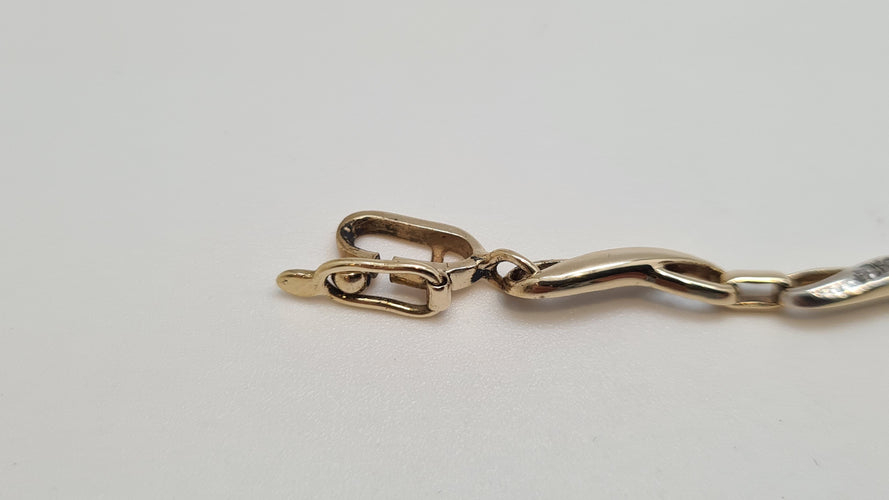 Bracelet Gourmette en Or Jaune & diamants 58 Facettes