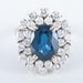 Ring 51 Double surround ring Sapphire Diamonds 58 Facettes
