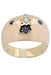 OLD SAPPHIRE AND DIAMOND BALL RING 58 Facettes 039451