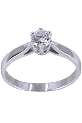 Bague 55 SOLITAIRE MODERNE DIAMANT 0.37 CARAT 58 Facettes 081031
