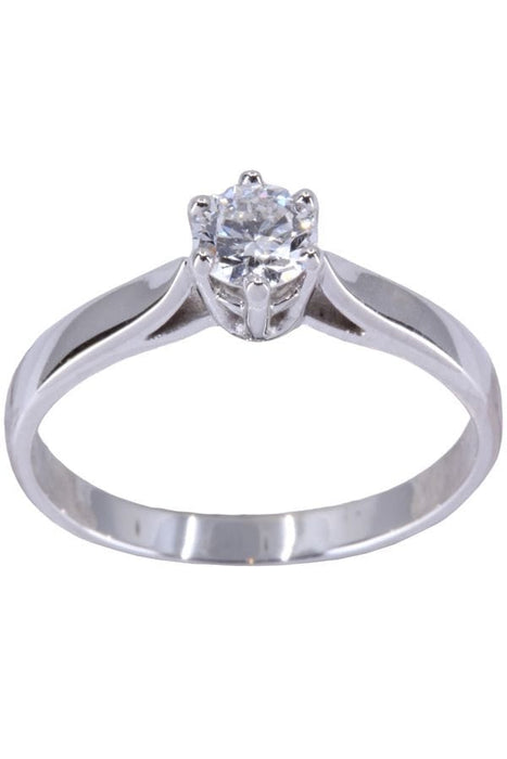 Bague 55 SOLITAIRE MODERNE DIAMANT 0.37 CARAT 58 Facettes 081031