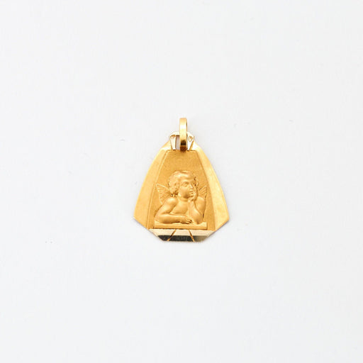 Pendentif Médaille trapèze ange Raphael 58 Facettes