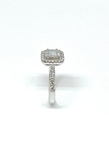 Bague Bague en or blanc, diamants 58 Facettes