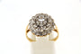 Bague 57 Bague Margueritte en Or jaune, saphir blanc & Diamants 58 Facettes 6303k