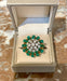 Ring Retro Dome Cocktail Ring Cabochon Emeralds Diamonds Yellow Gold 58 Facettes BEM39