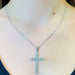 Collier Collier Or Blanc et Pendentif Croix Diamants 58 Facettes 20400000624