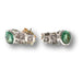 Contemporary design earrings siglo XX of 18 kt gold with diamonds and emeralds 58 Facettes Q939A (899)