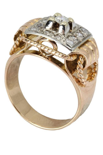 Bague 50 BAGUE ANCIENNE DIAMANTS 58 Facettes 053091