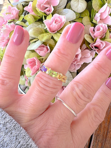 Bague 54.5 Bague Pierres fines Or Jaune 58 Facettes AA 1631