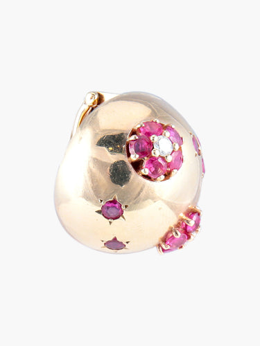 Boucles d'oreilles Boucles d'oreilles Rétro Rubis Diamants 58 Facettes 383.35