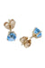 Topaz stud earrings, in yellow gold 58 Facettes 063351