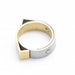 Ring 53 CARL DAU – GEOMETRY ring in gold and steel 58 Facettes D359995JC