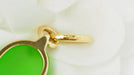 POMELLATO pendant - Gold Heart pendant green glass paste 58 Facettes 32436