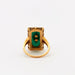 Bague Bague Napoléon III Diamants Or Jaune Agate Verte 58 Facettes