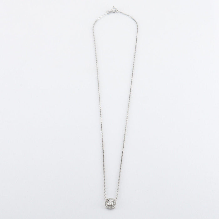 Collier Collier Or blanc Diamants 58 Facettes