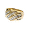 Bague 54 Bague ondulée, diamants baguette 58 Facettes 1-1324/1