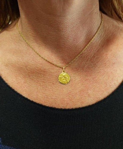 Pendentif MÉDAILLE ANGE RAPHAËL SIGNÉE DROPSY 58 Facettes 074211